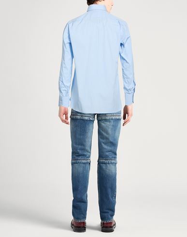 Man Shirt Light blue Size 16 Cotton