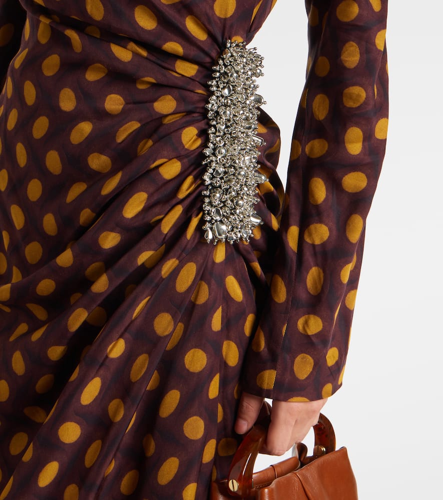 Didi embellished polka-dots midi dress