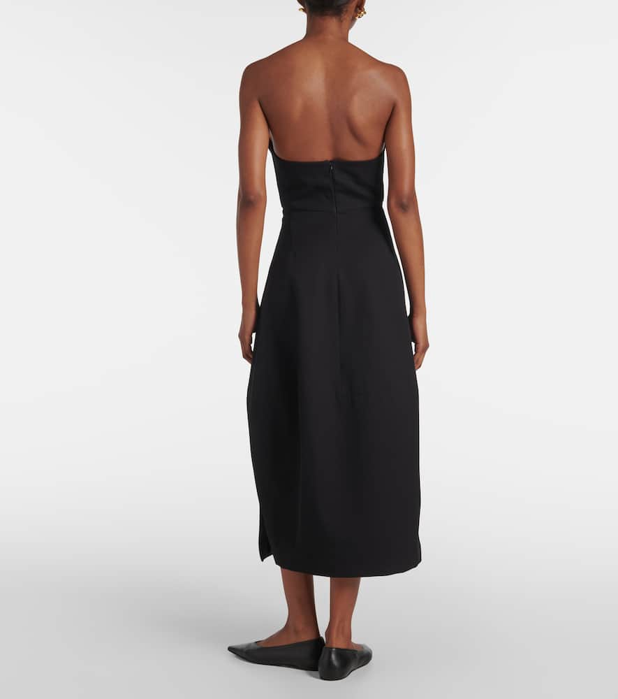 Jett cotton and wool corset dress