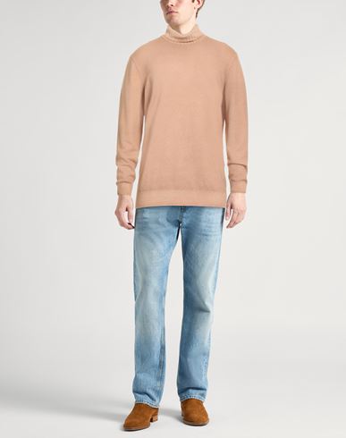Malo Man Turtleneck Sand Size 42 Virgin Wool