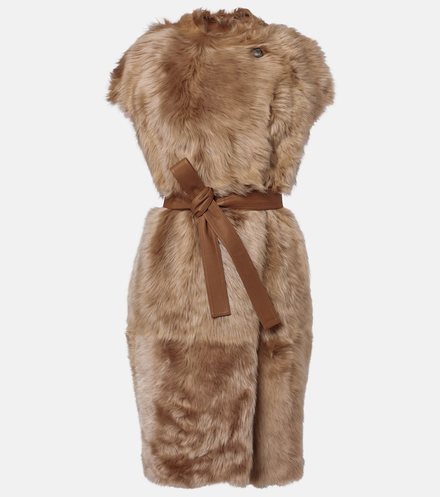 Reversible shearling coat