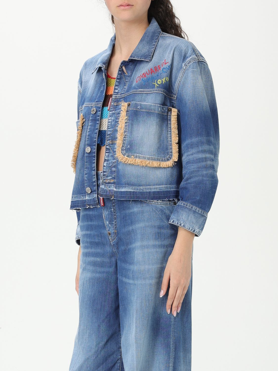 Jacket DSQUARED2 Woman color Denim