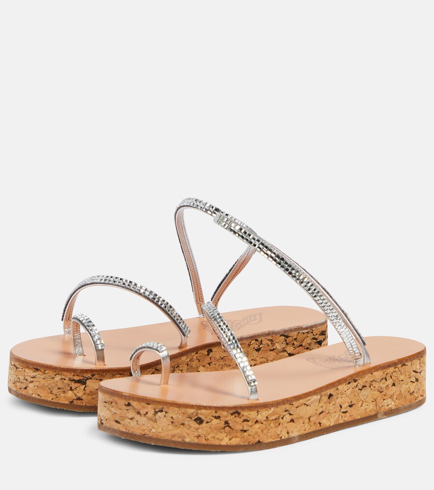 Eleftheria leather platform sandals