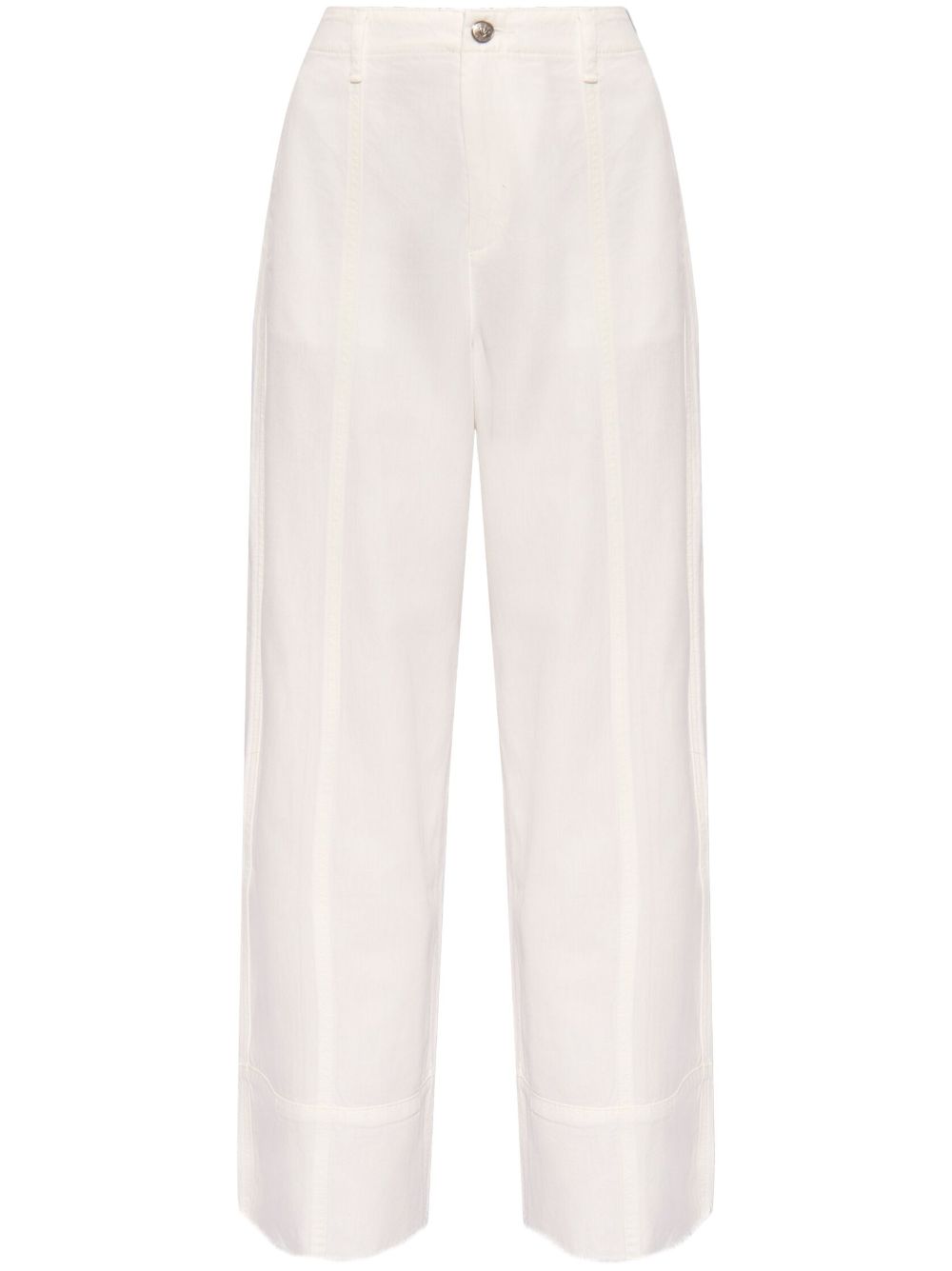 High-rise wide-leg jeans - White
