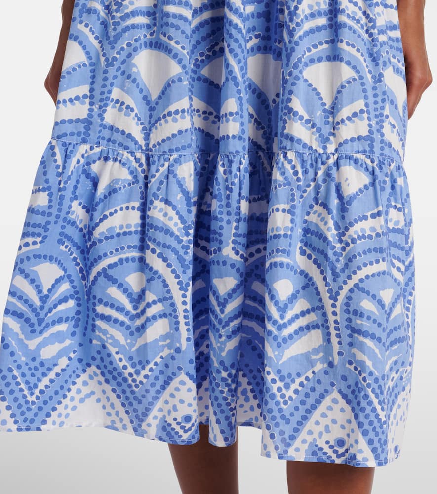 Coco printed cotton midi dress