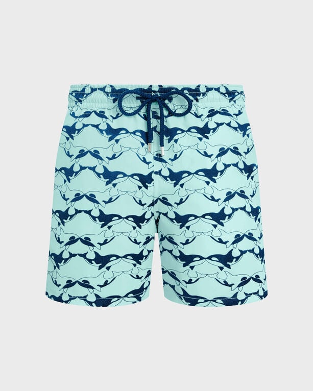Men Swim Shorts Embroidered Orcas - Limited Edition - Mdb - Mistral - Blue