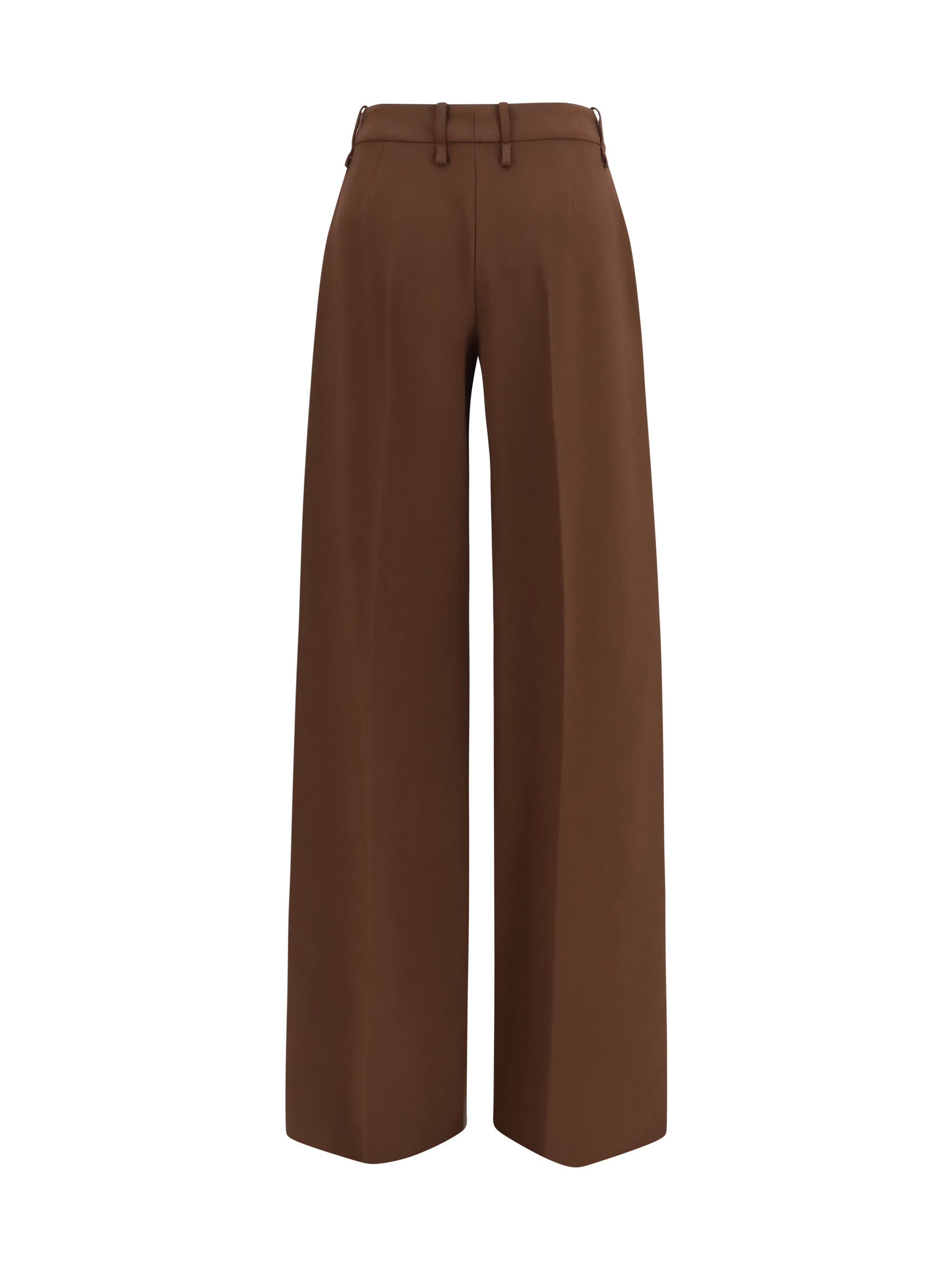 Bootcut Viscose Trousers — Brown