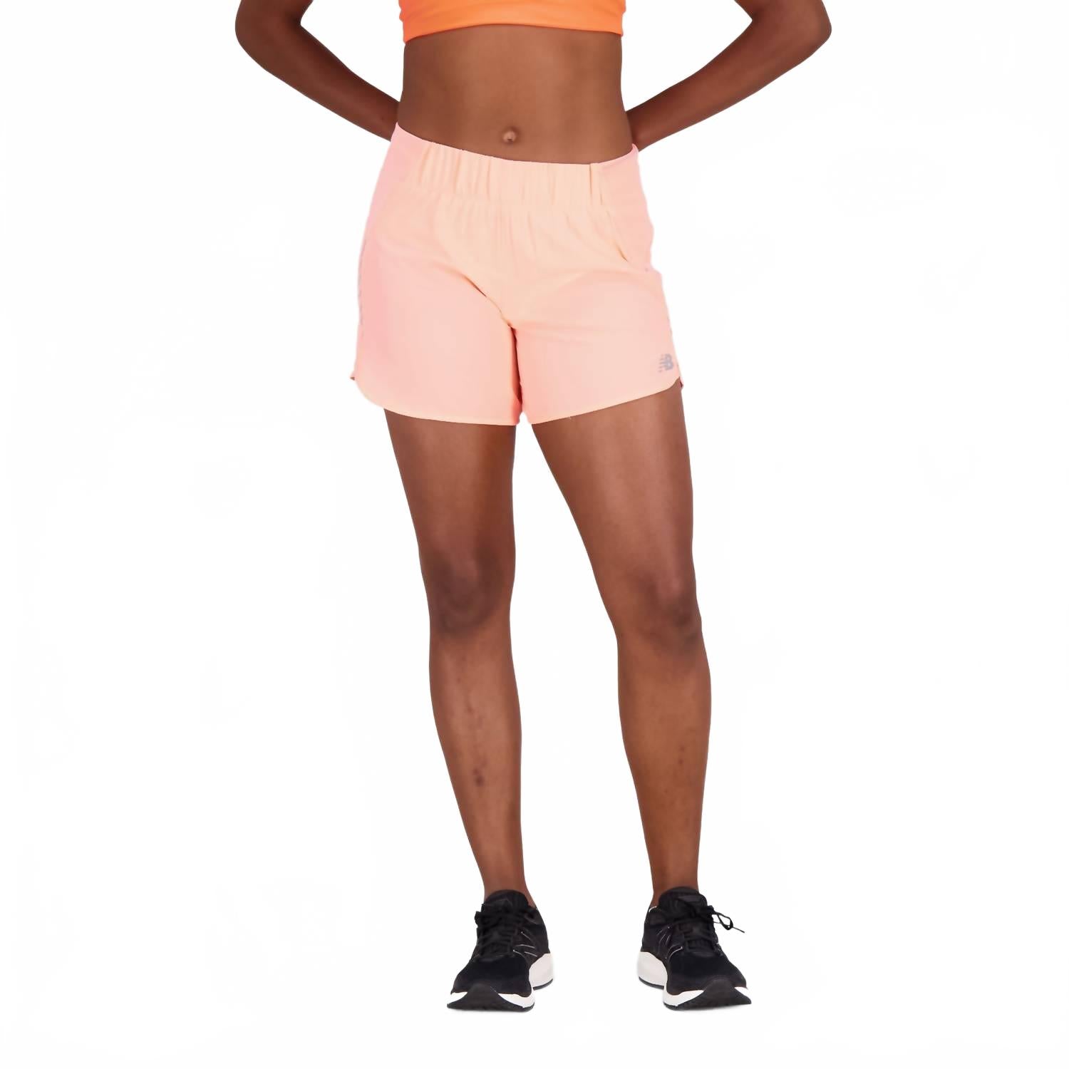Women's Impact Run 5" Short In Peach
