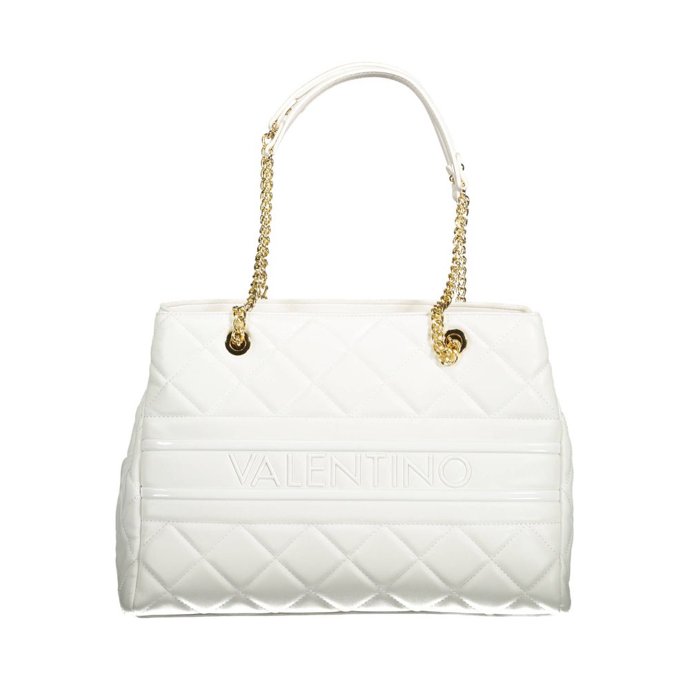 Mario Valentino White Polyurethane Women's Bag with Women's Handle
