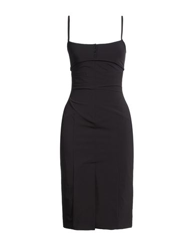 Woman Midi dress Black Size M Nylon, Polyurethane