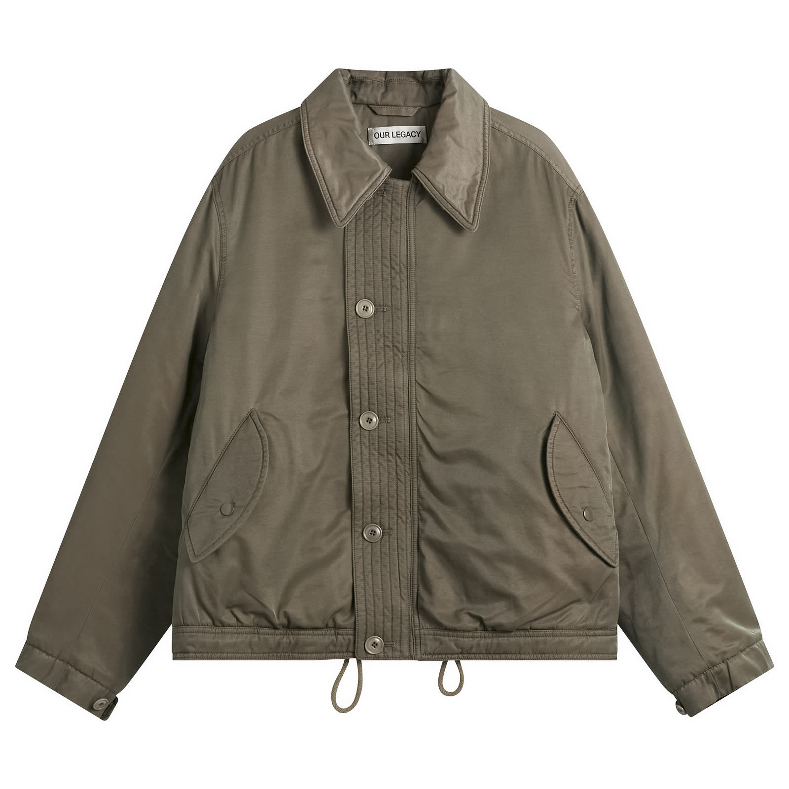 Men's Twill Auto Jacket in Taupe Smoke