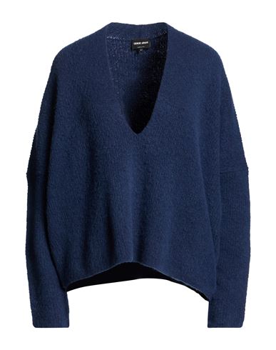 Woman Sweater Navy Size 4 Cashmere, Silk, Elastane
