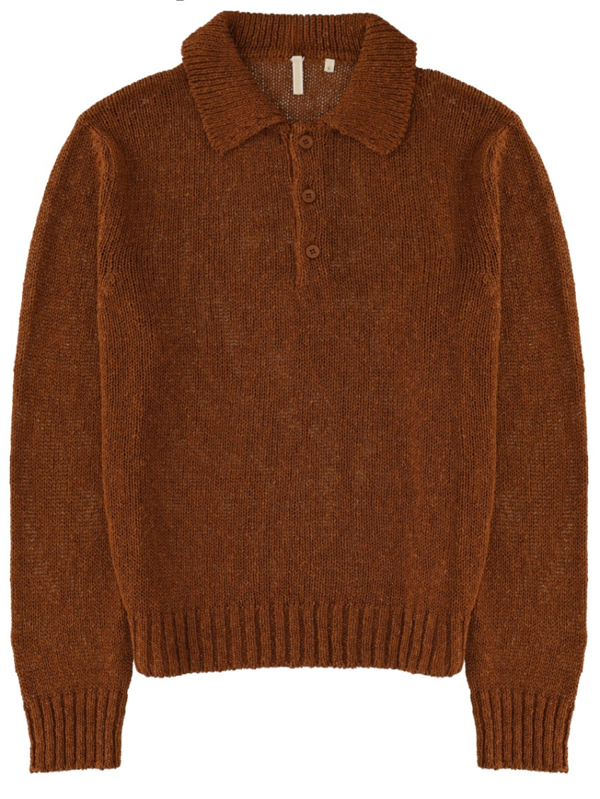 Cotton Linen Polo Sweater