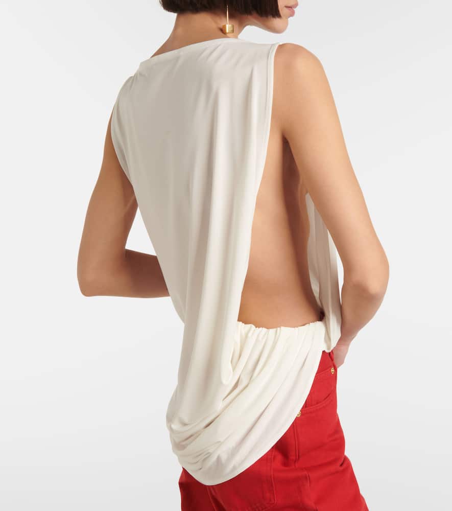 Peplo draped jersey top