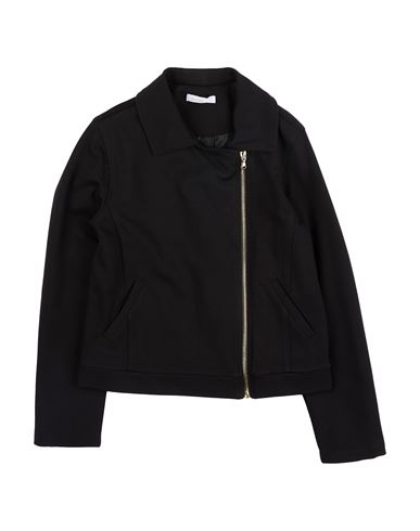 Kid Girl Jacket Black Size 12 Viscose, Polyamide, Elastane