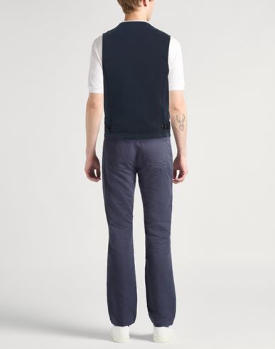 Man Tailored Vest Midnight blue Size L Cotton, Elastane