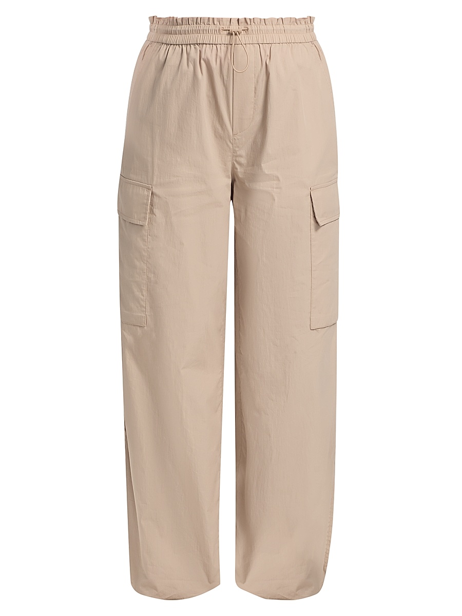 Women's Victoria Drawcord Cotton-Blend Cargo Pants - Taupe