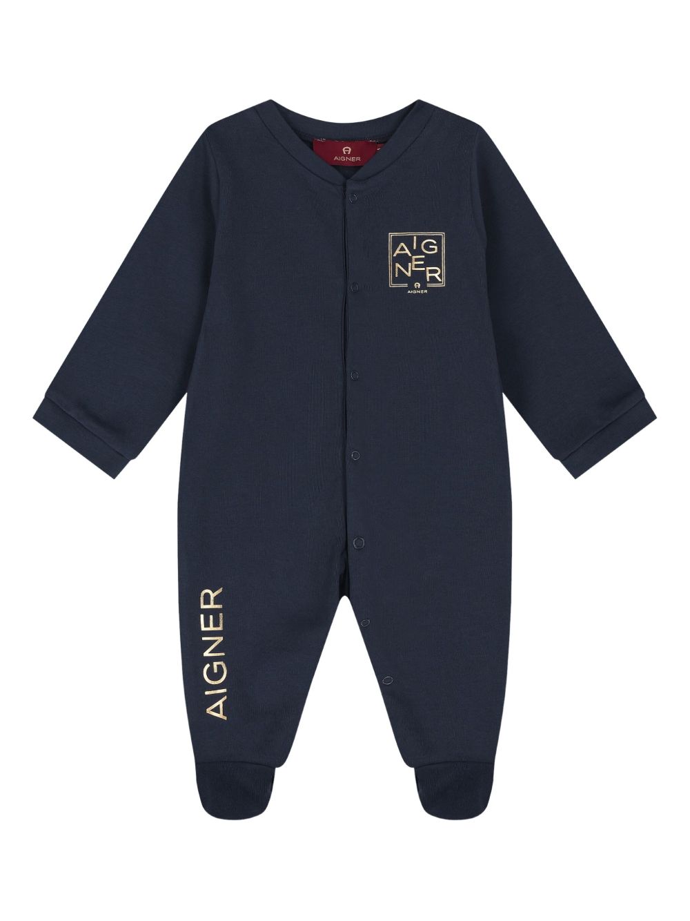 Logo-print babygrow - Blue