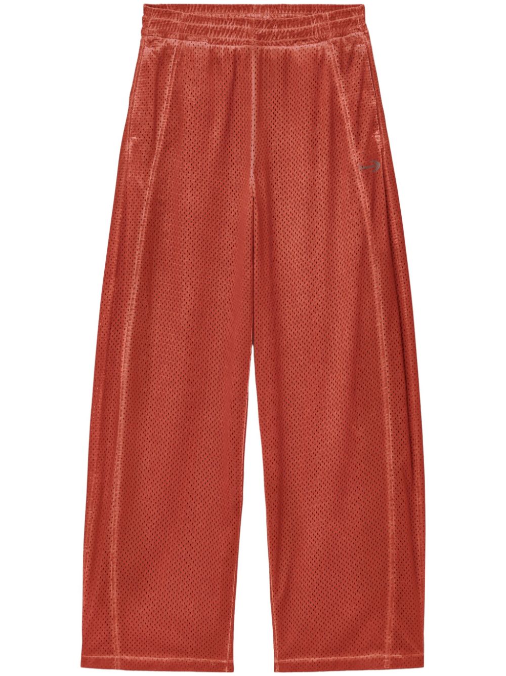 Perforated mesh trousers - Red