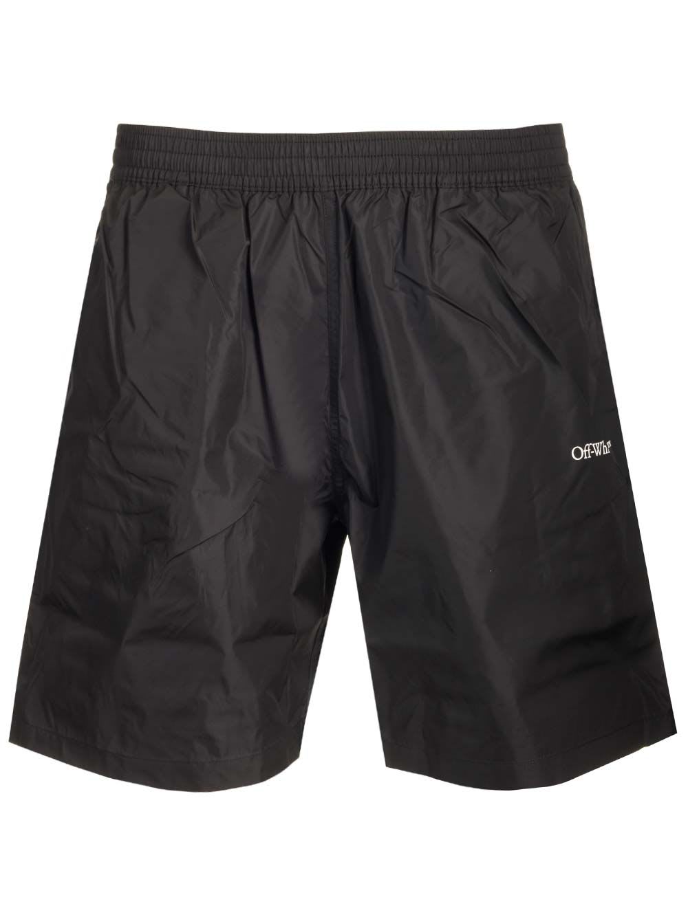 Logo-print swim shorts - Black