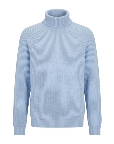 Man Turtleneck Sky blue Size 44 Wool, Cashmere