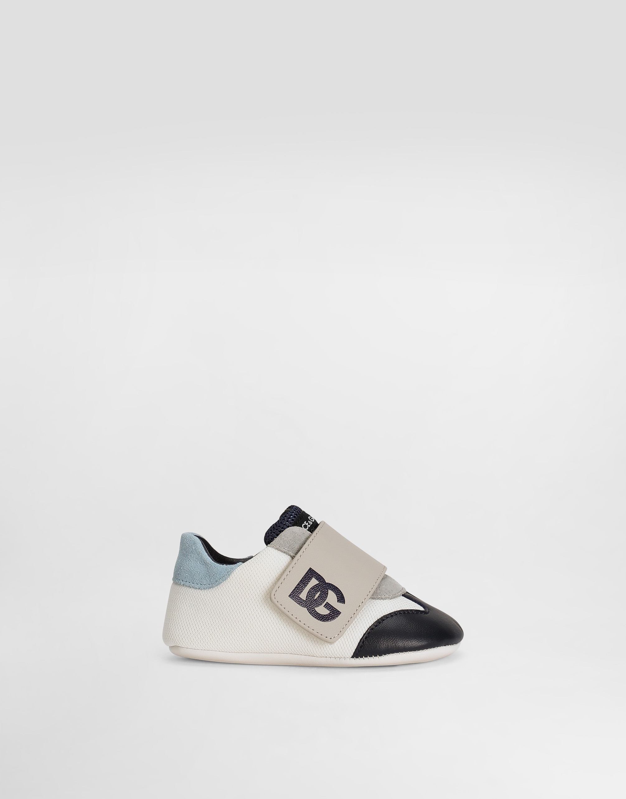 Mesh and split leather sneakers with DG logo