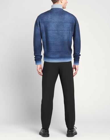 Man Turtleneck Navy Size 38 Merino Wool
