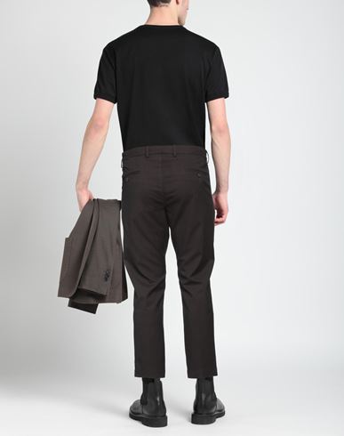 Luxe Fabrics Man Pants Dark brown Size 28 Polyester, Viscose, Wool, Elastane