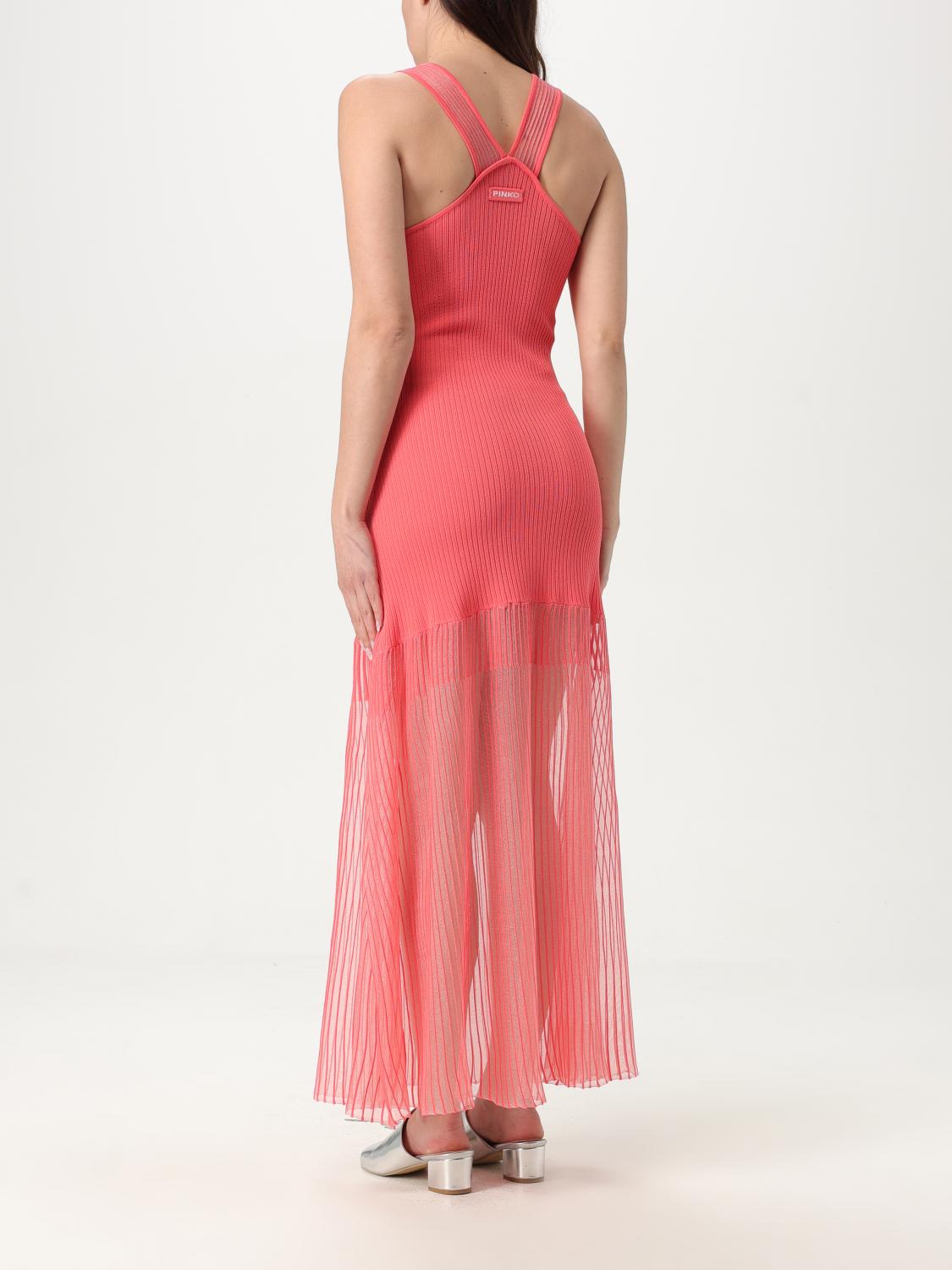 Dress PINKO Woman color Coral