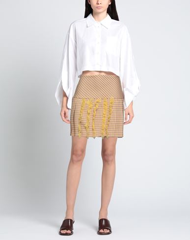Woman Mini skirt Marigold Size 2 Polyester, Viscose, Elastane