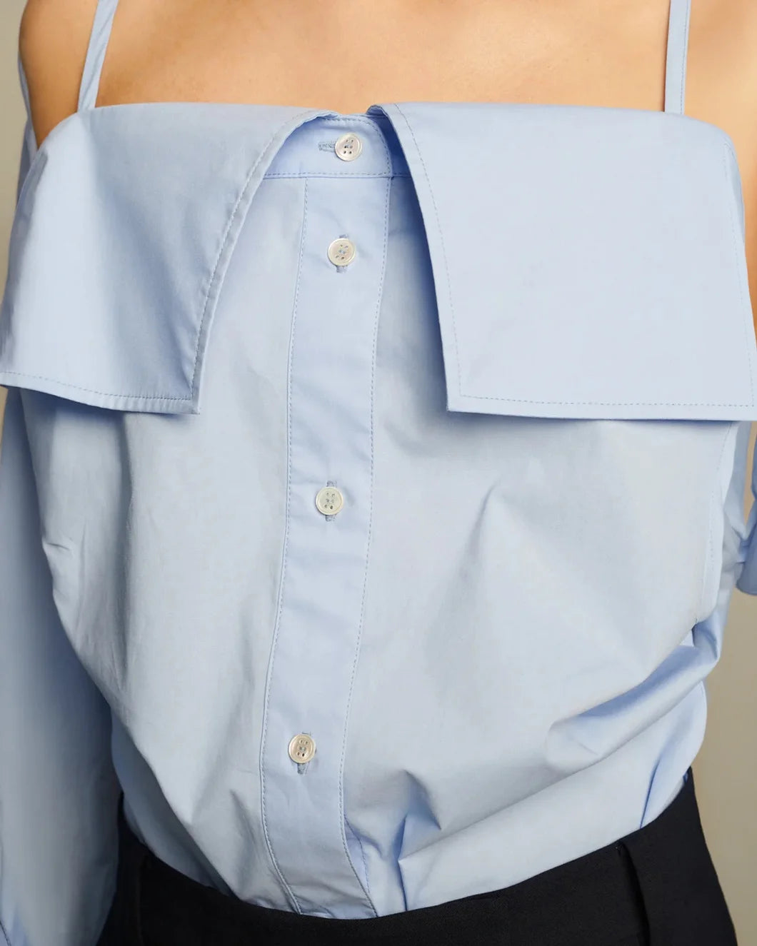 Snap Spaghetti Strap Shirt