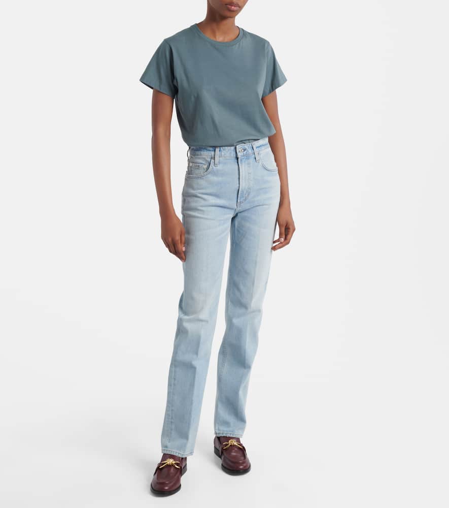 High-rise bootcut jeans