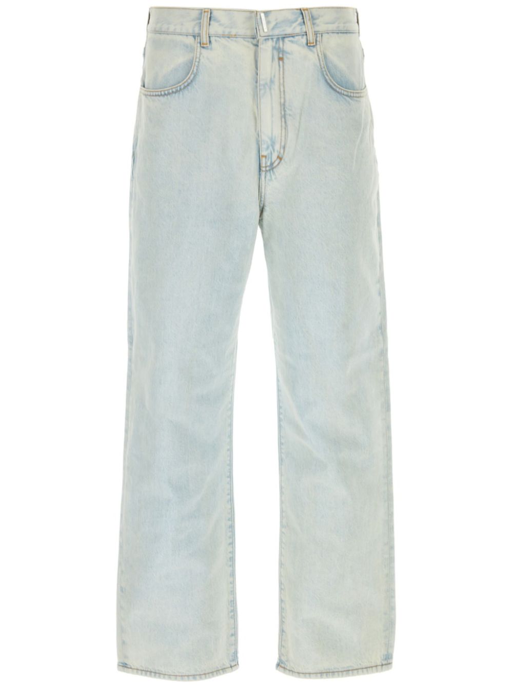 Cotton straight-leg jeans - Blue