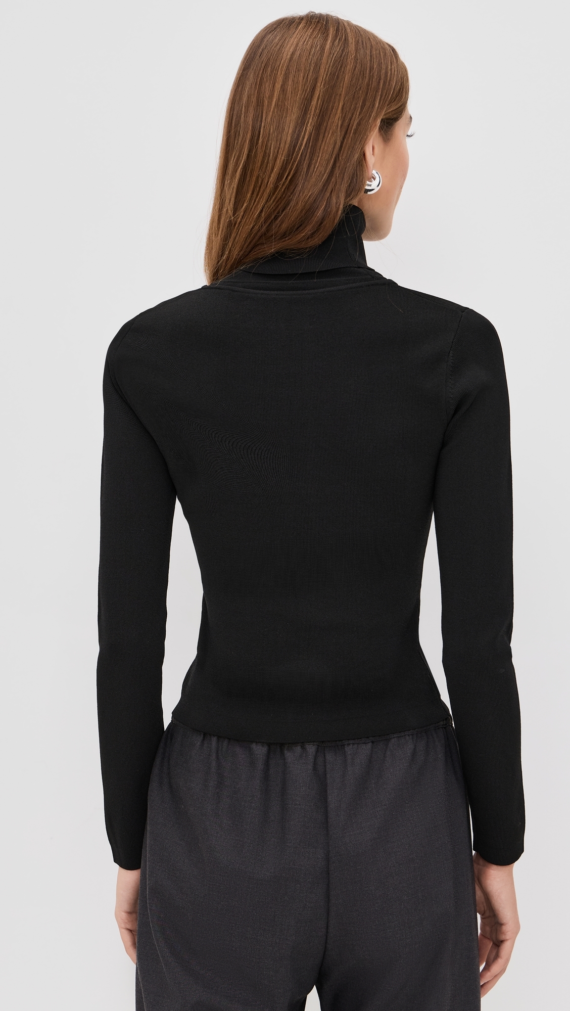 Trompe L'oeil Layered Turtleneck Black