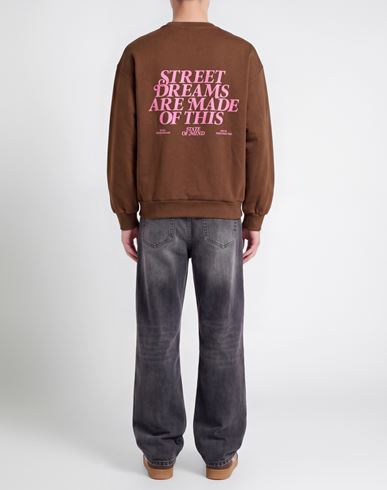 Man Sweatshirt Chocolate brown Size XL Cotton