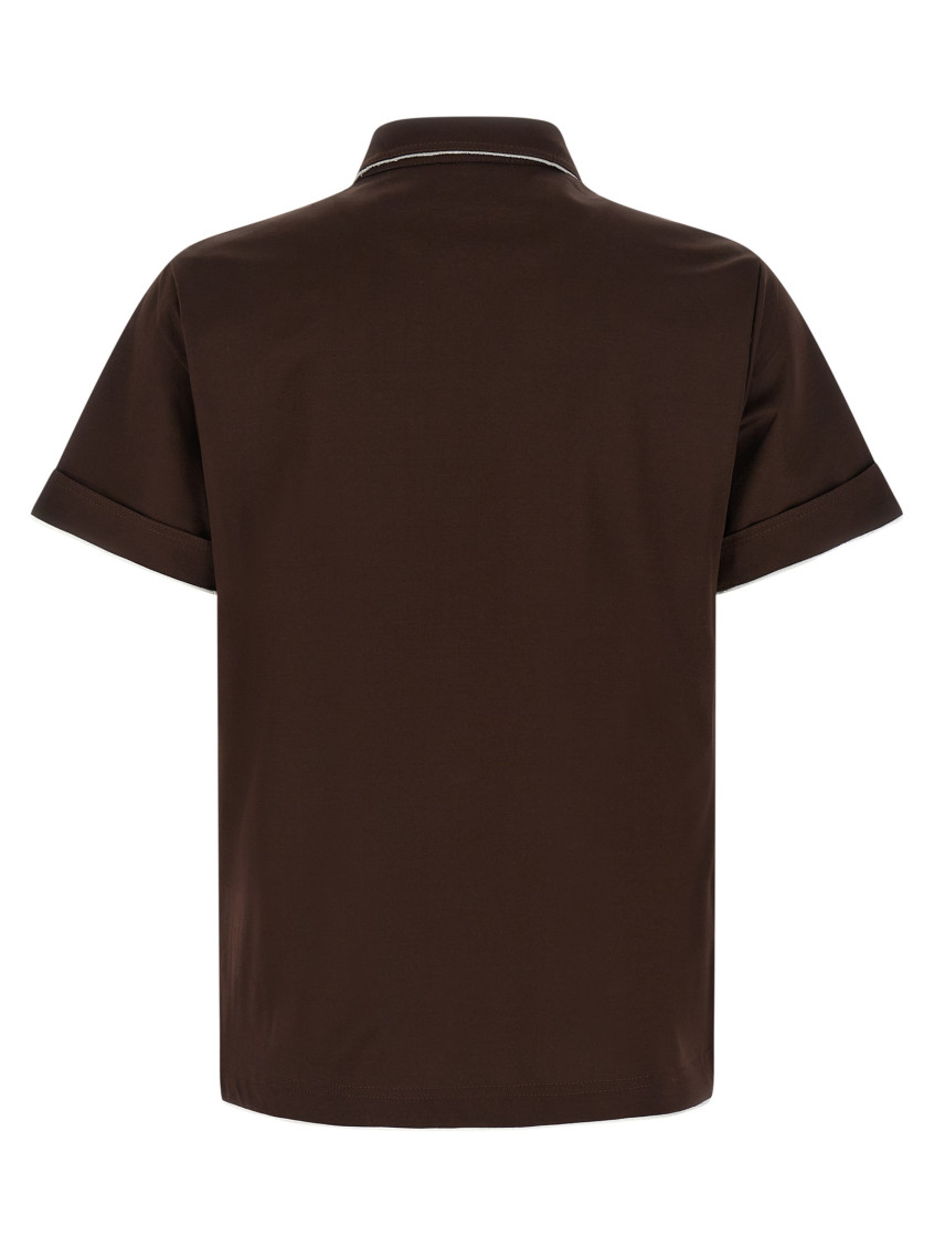 Lisle Chest-pocket Button-up Polo Shirt