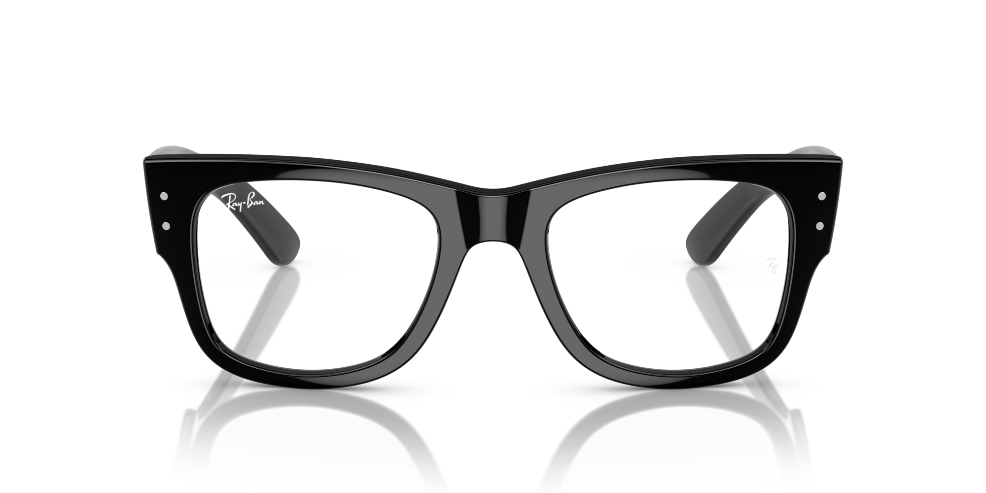 Ray - Ban Unisex Ray - Ban RX0840V MEGA WAYFARER 2000 Optical frames Acetate Black Transparent Squared Norma