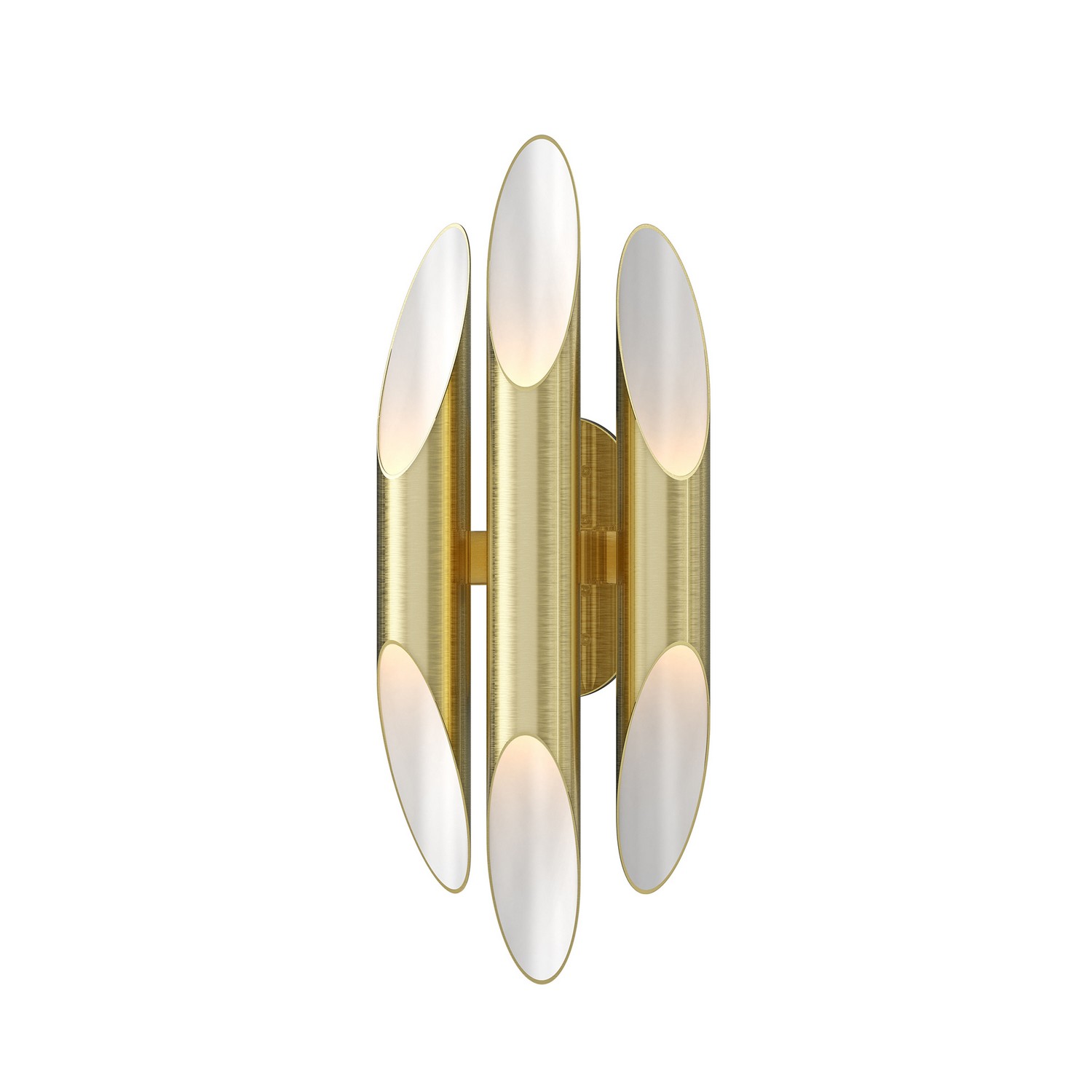 Satin Brass LED Wall Sconce from the Chimes Collection