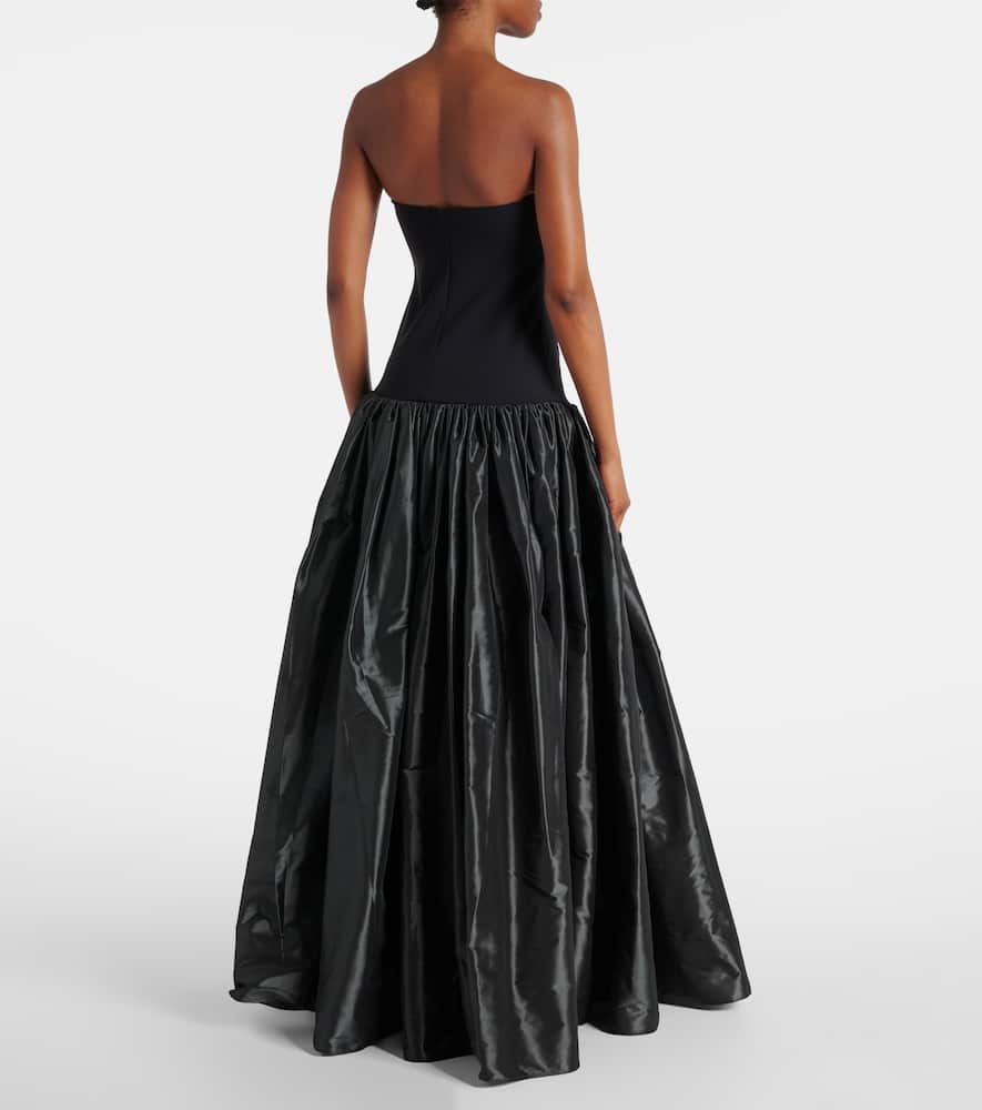 Bustier taffeta gown