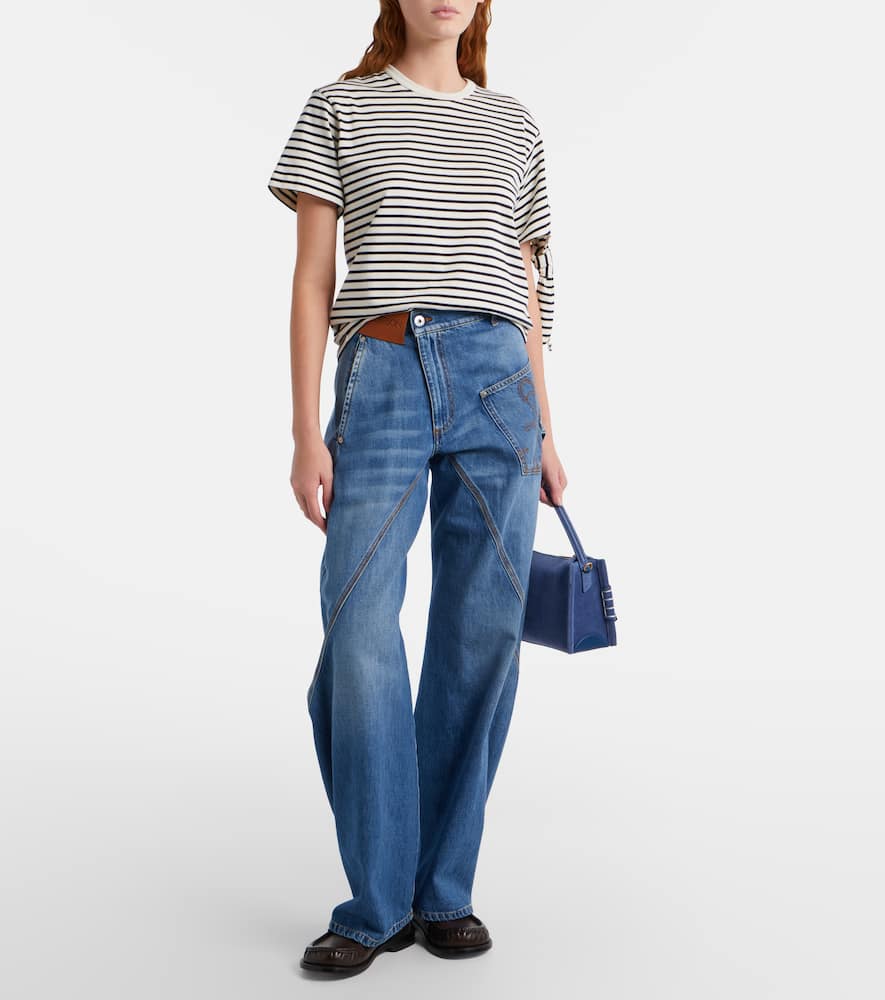 Striped cotton jersey T-shirt