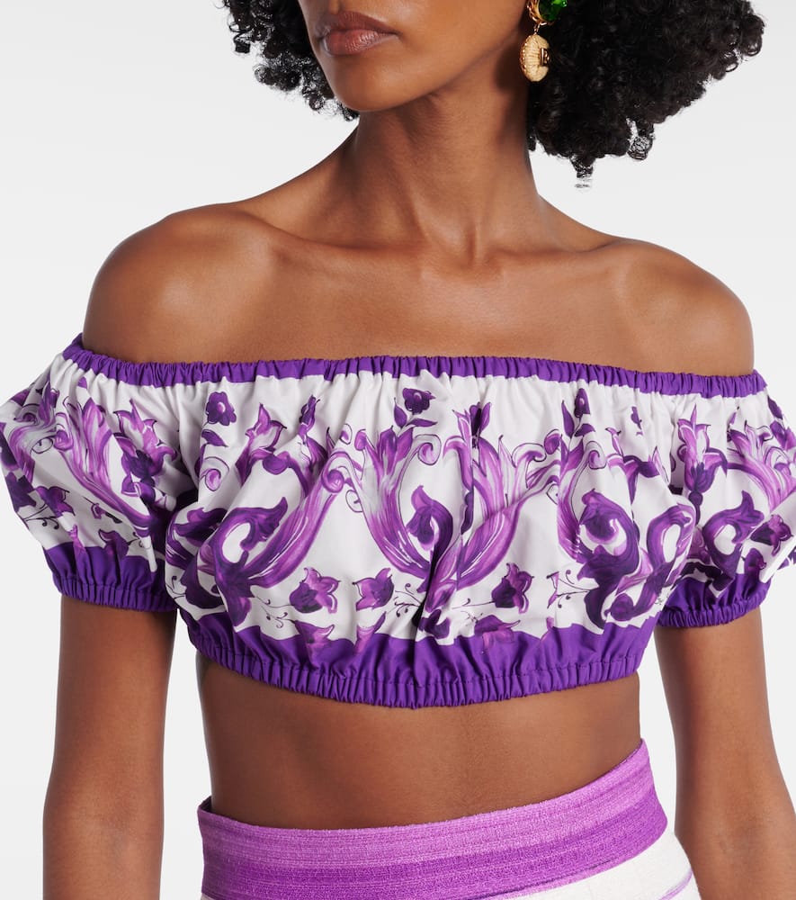 Majolica cotton crop top