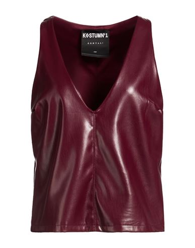 ! Woman Top Burgundy Size M Polyester