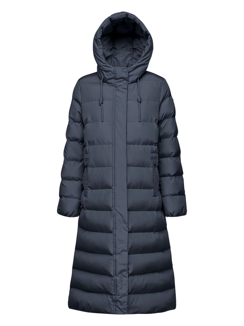 Hooded quilted coat - Blue