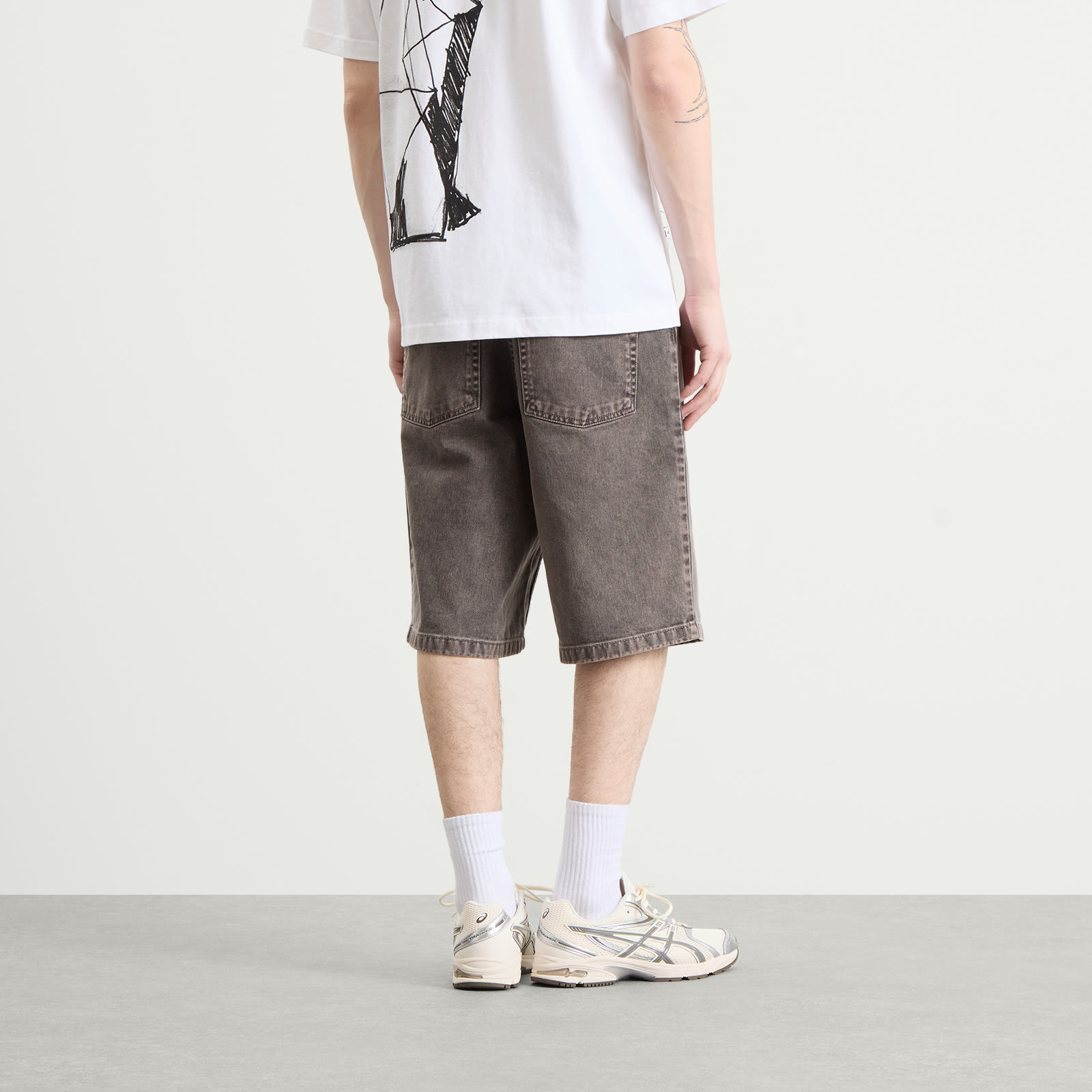 Men's Big Boy Denim Shorts in Washed Grey