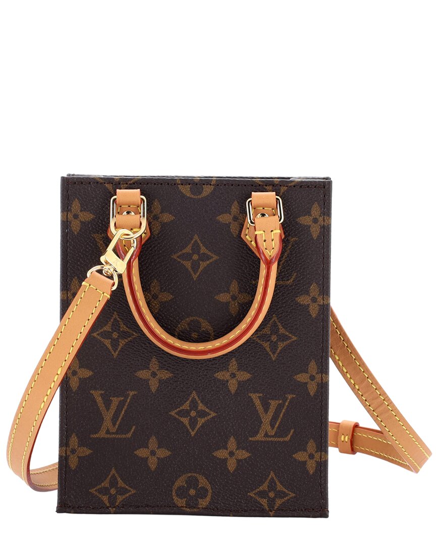 Brown Monogram Canvas Petit Sac Plat (Authentic Pre-Loved)