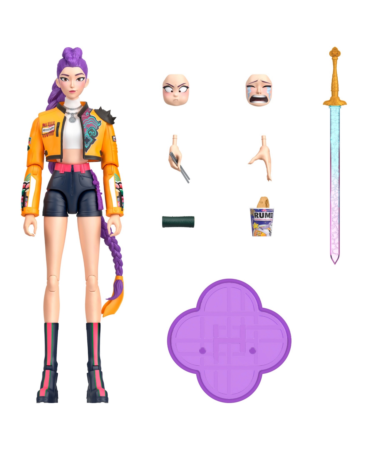 Rumi 6-inch 21 Points of Articulation Interchangeable Hands and Faces Action Figure, Ages 4+ - Multi