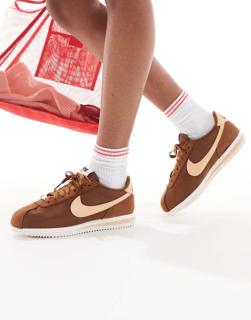 Cortez sneakers in brown & orange