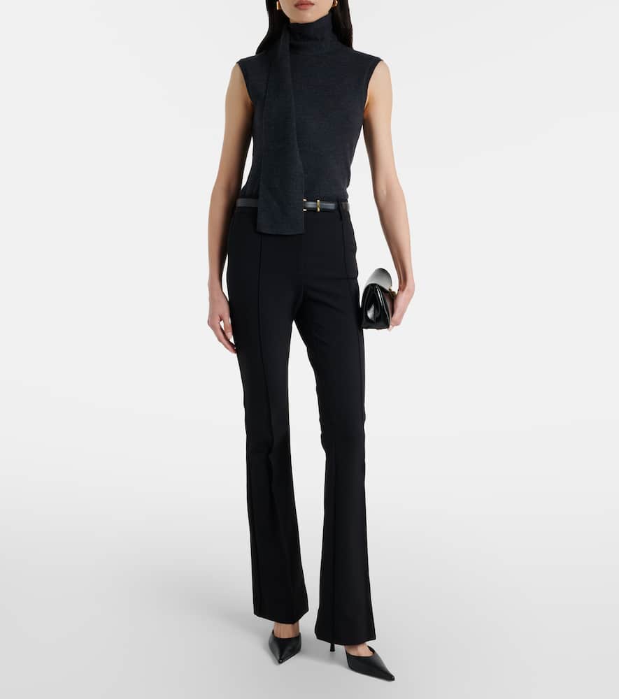 Hibiscus high-rise flared pants