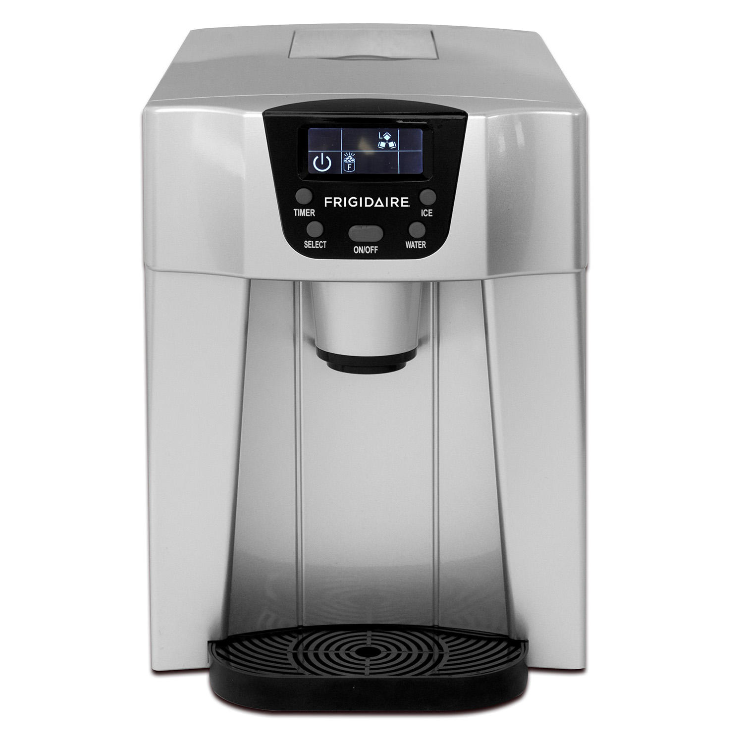 Compact Ice Maker and Water Dispenser-Silver