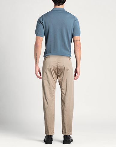 Man Pants Beige Size 40 Cotton, Elastane